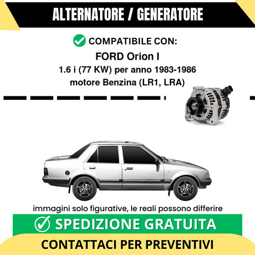 Alternatore ford orion 6i - alternatore, 1.6i
