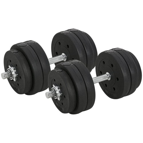 Homcom set manubri palestra - set,