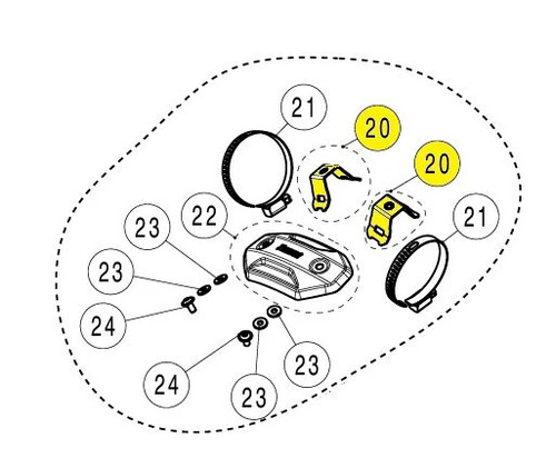 Akrapovic staffa scudo termico - scudo,