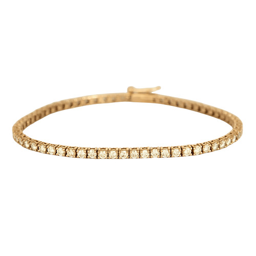 Bracelet tennis rose - en, or