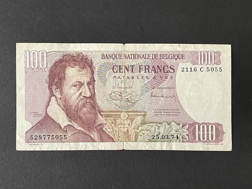 Banconota 100 franchi belgio - banconota,