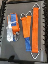 Cinghia a Cricchetto Professionale Fissaggio Carico 5000kg/ 3,5M  + 2 Ganci