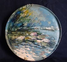 VECCHIO PIATTO IN TERRACOTTA FIRMATO E DATATO 72