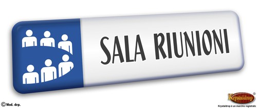 Targhetta adesiva sala - adesiva, "sala