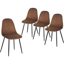 [4 COLORI] Set 4 Sedie VELLUTO