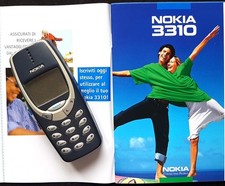 CELLULARE GSM NOKIA 3310 BLU + brochure originale