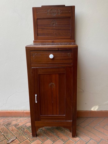 Comodino antico legno con - antico,