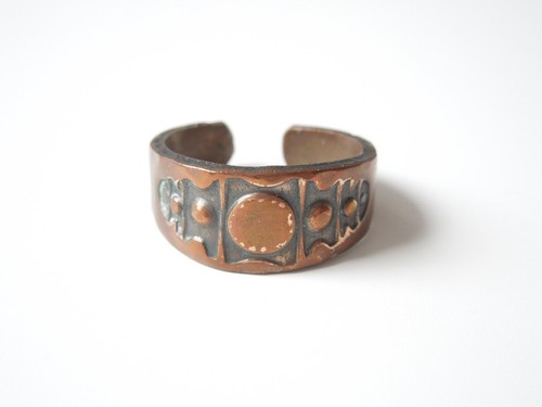 Vecchio rame anello aperto - anello,
