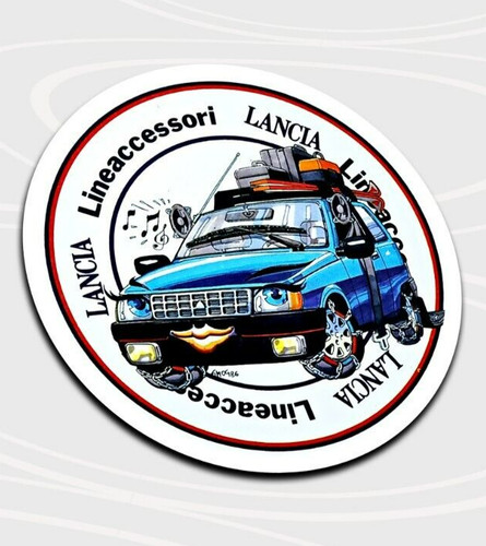 Sticker adesivo vintage lancia - sticker,
