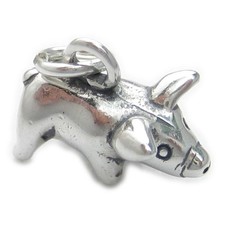 Ciondolo maialino in argento