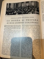 3 Articoli stampa d'epoca 1938 Compiti Coloniali Donna Loreto Alto Adige 25 pag.