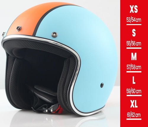 Casco jet azzurro - azzurro, opaco