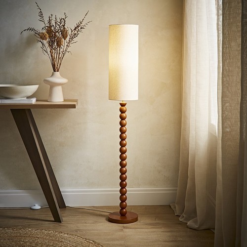 Lampada terra wyatt legno - lampada,