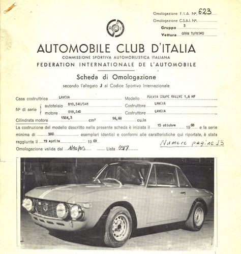Lancia fulvia coupe - lancia, coupe'