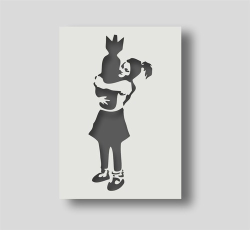 Banksy bomb hugger stencil per - stencil,