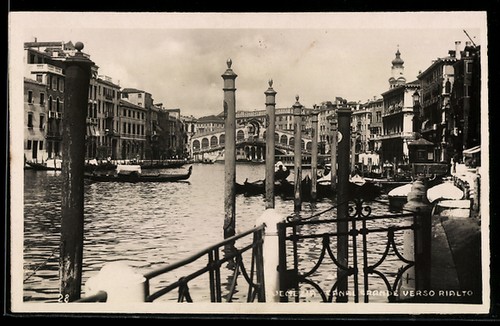 Cartolina venezia canal - cartolina,