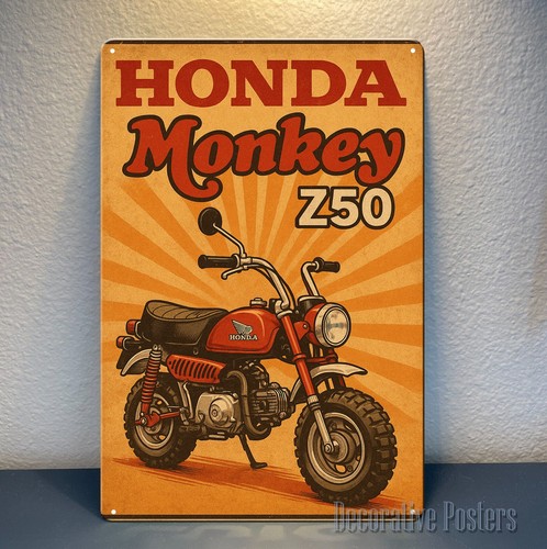 Poster metallo per moto - in,