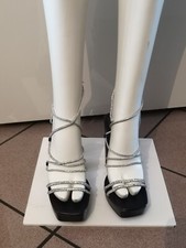 Sandali n 39  Lacci Gioiello Alla schiava Argento Tacco Alto Discoteca Serata 