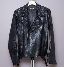 BYTHER Giacca Biker Nera Uomo