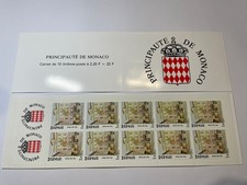 Carnet de 10 timbres N°1670 MONACO neufs année 1989.