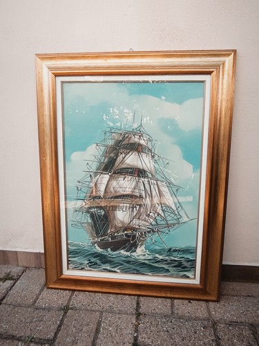 Quadro dipinto veliero - dipinto,