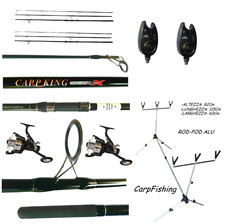 combo carp fishing 2 canne + 2