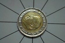 2 Euro  Belgio anno 2000 asse ruotato errore di conio rara