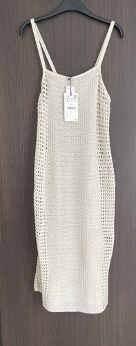 Zara abito donna ecru maglia - abito,