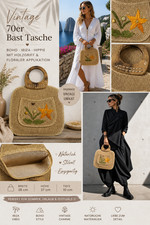 Borsa vintage in rafia anni 70