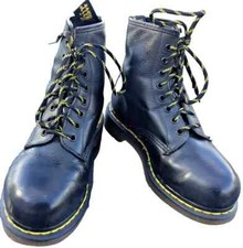 Stivali Dr Martens pelle nera UK 5 EU 38 acciaio Made in England
