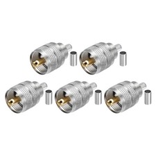 5pcs Crimp Connectors, 50 Ohm