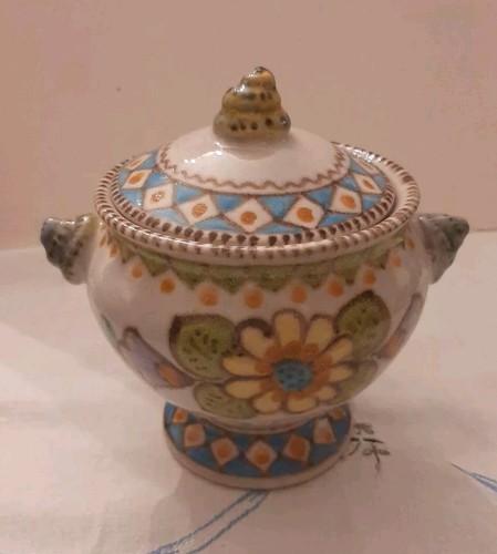 Vaso potiche ceramica dipinta - potiche,
