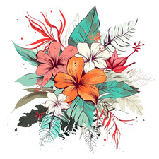 4 adesivi auto sticker fiori