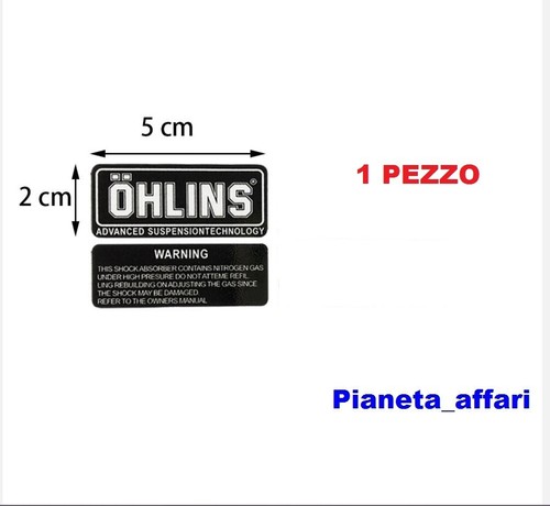Adesivo ohlins nero - ohlins,