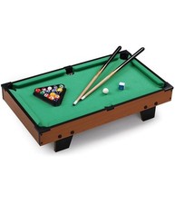 Carambola Biliardo Da Tavolo In Legno Con Piedi 15 Palle E 2 Stecche 65x37x15cm