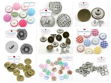 Bottoni in Tessuto , Metallo , Jeans o Madreperla scegli Colore e Forma