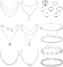 17 Pezzi Set Di Gioielli per Donna Accessori Moda per Adolescenti Compleanno Ann