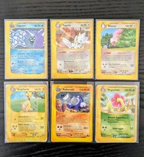 Pokemon LOTTO VINTAGE Aquapolis Expedition Skyridge 6 Carte Rare ITA No Holo Lp