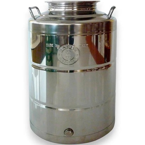 Fusto inox per olio graffato - olio,