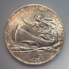 Lire 1939 pio xii vaticano - 5,