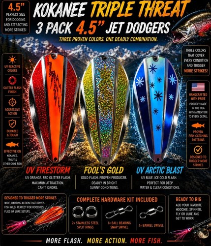 Kokanee jet trolling dodger - trolling,