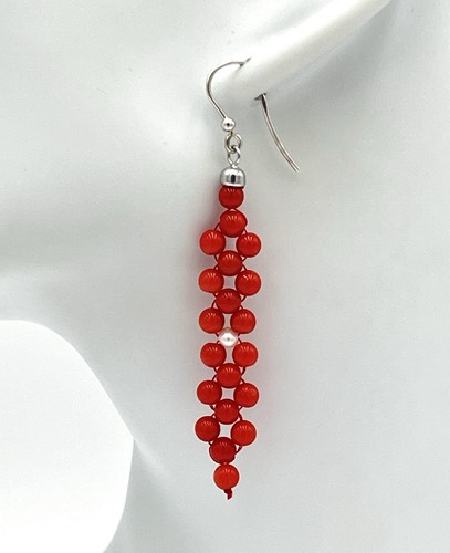 Orecchini corallo rosso - orecchini,