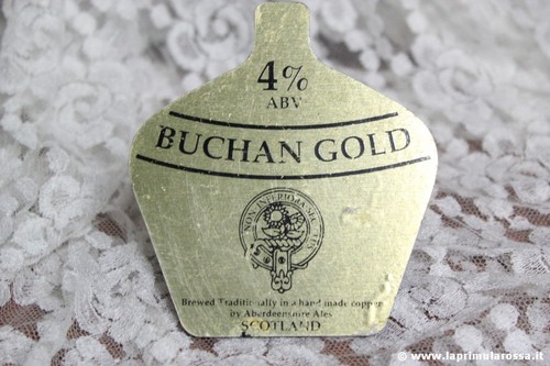 Buchan gold beer clip - clip, vintage