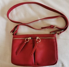 BORSA PICCOLA A TRACOLLA ECOPELLE ROSSA COME NUOVA