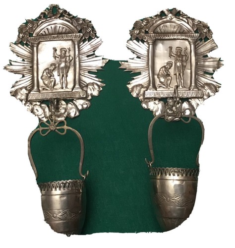 Coppia acquasantiere in - di.,