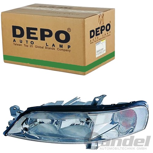 Depo fari cromati destro - h7/h7,