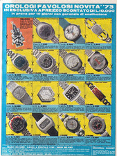 D1a - Orologi UNIVERSAL MARKET - Pubblicita Advertising Anni 70