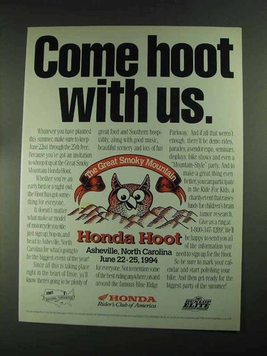 Pubblicità moto honda - 1994,
