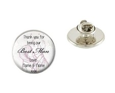 Spilla distintivo metallo ringraziamento uomo migliore personalizzato regalo matrimonio N362