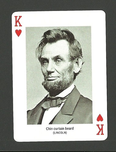 Carta gioco abraham lincoln - da,
